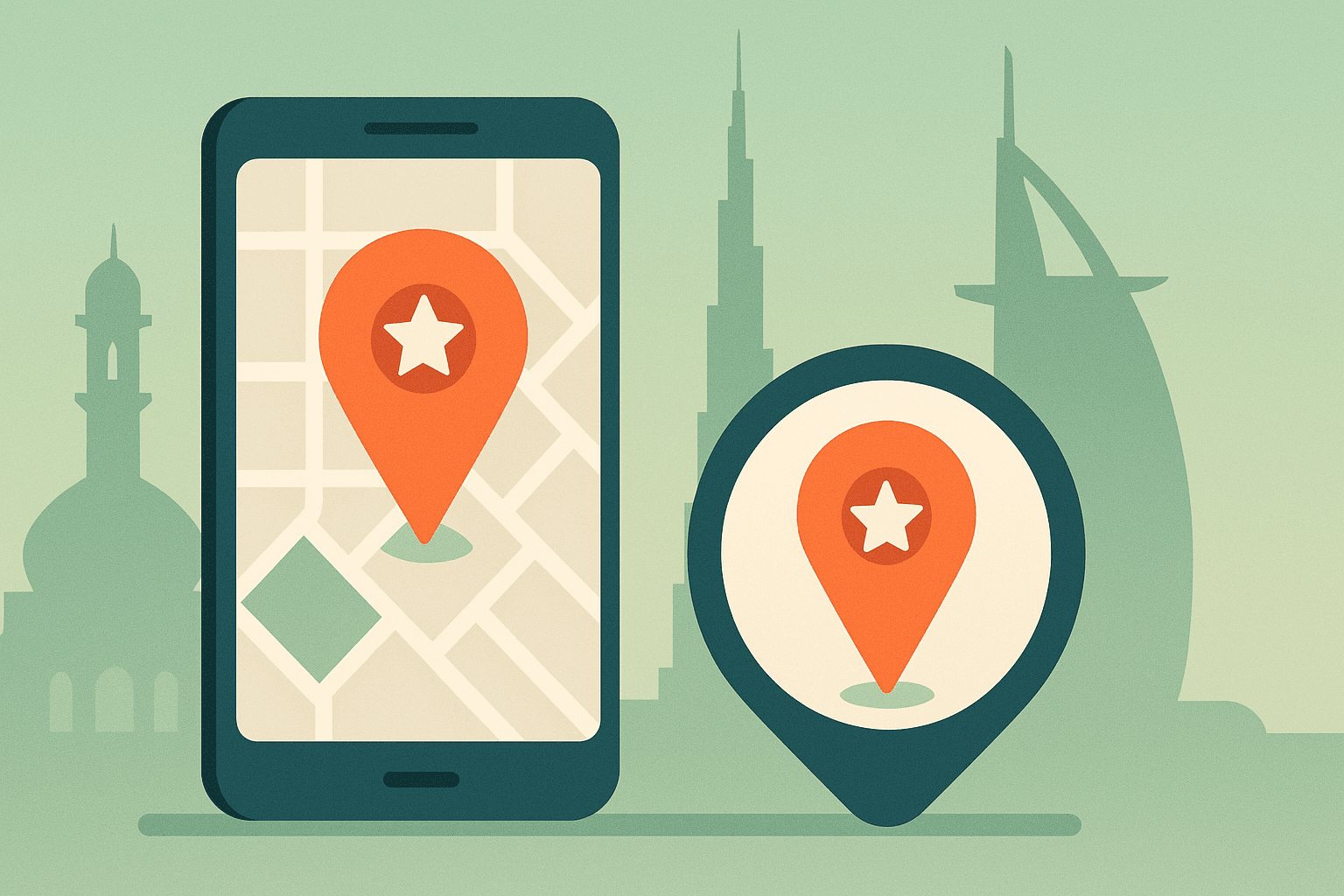 A smartphone displaying a business profile on Google Maps with a highlighted "Directions" button.